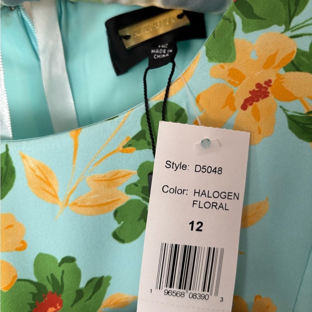 Floral Dress with Yellow and Green Accents